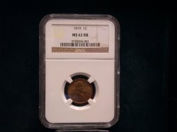 1919 P Lincoln Cent MS 62 RB