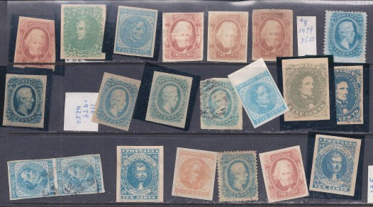 Nice Original Confederate Stamp lot. - Click Image to Close